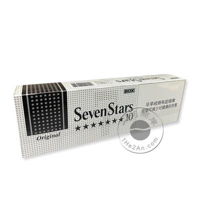 香港代购 中免日本七星原味银辉混合型卷烟10毫克,七星银辉黑标,SevenStars Original Box 