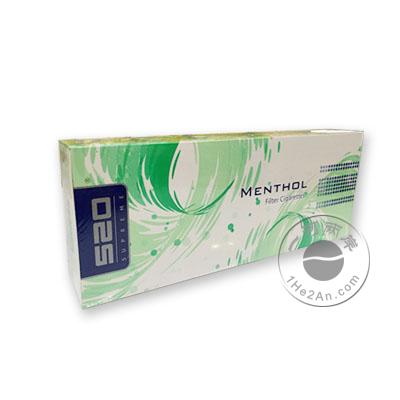 台湾520凉於香烟绿色(520薄荷纯) 520 supreme menthol 7mg 