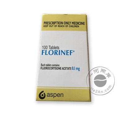 富能锭/氟氢可的松 (Aspen Florinef FludrocortisoneA cetate 0.1mg 100 Tablets HK-00036)