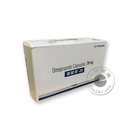 奥美拉唑肠溶胶囊/乐酸宁60粒装（胃溃疡/胃酸过多） Cipla Lomac-20 Omeprazole capsules 20mg HK-49975