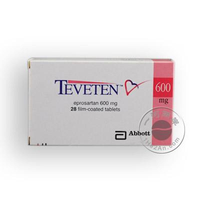 依普沙坦/依普罗沙坦 Abbott Teveten Eprosartan 600mg 28 tablets